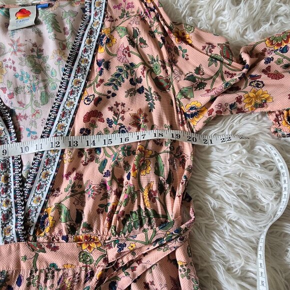Anthropologie Farm Rio Clara Maxi Wrap Dress *READ DESCRIPTION* - Picture 6 of 11